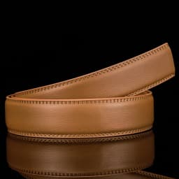 Plyesxale No Buckle Genuine Leather Belt Men High Quality Black Blue Red Brown 35mm Wide Cowhide Mens Belts Dropshipping B37
