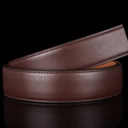 Plyesxale No Buckle Genuine Leather Belt Men High Quality Black Blue Red Brown 35mm Wide Cowhide Mens Belts Dropshipping B37