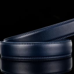 Plyesxale No Buckle Genuine Leather Belt Men High Quality Black Blue Red Brown 35mm Wide Cowhide Mens Belts Dropshipping B37