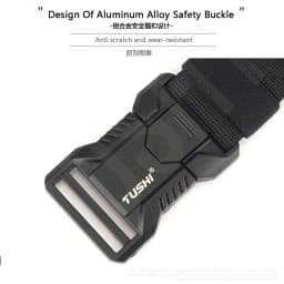 TUSHI Genuine Tactical Belt Aluminum Alloy Buckle Quick Release Elastic Belt Casual Workwear Training Belt Men's Pants Belt