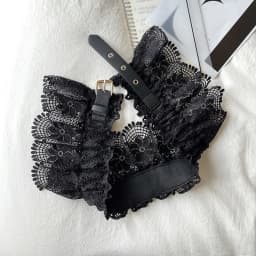Elegant Women Black Lace Belts Elastic Adjustable Waistband Pin Buckle Cummerbund Dress Shirts Coat Decoration Belt