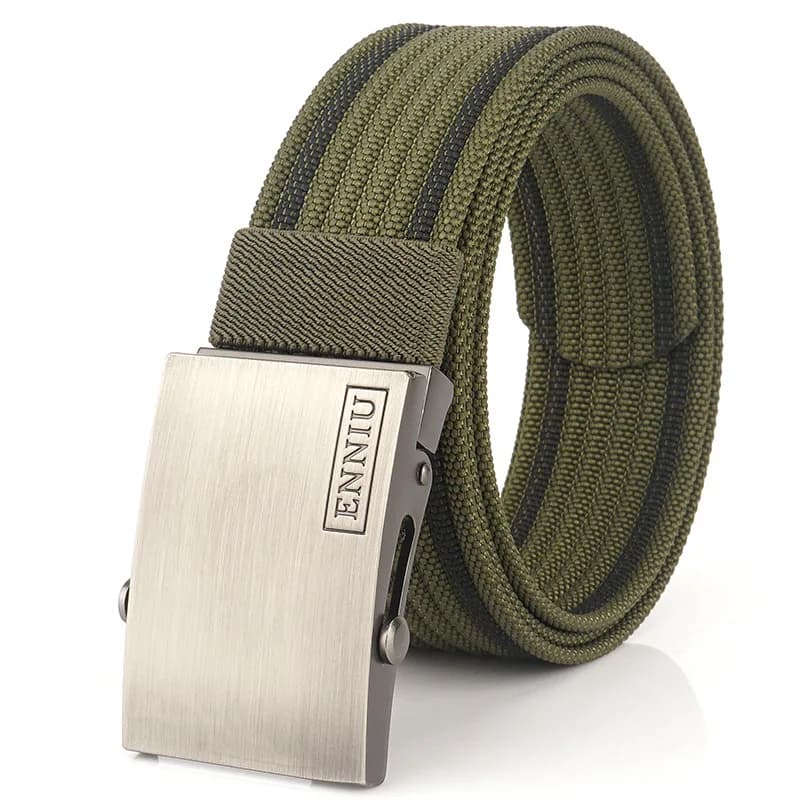 Nylon Tactical Belt For Men Metal Buckle Adjustable Belts Male Training Combat Elastic Canvas Waistband High Quality