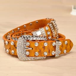 New Fashion Rhinestone belts for women Luxury Designer PU leather belt High quality Cow second layer skin strap female