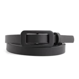 New Square Buckle Without Holes Ladies Black/white/red/pink Pu Leather Fashion Female Fine Thin Belt for Jeans Dress Decoration