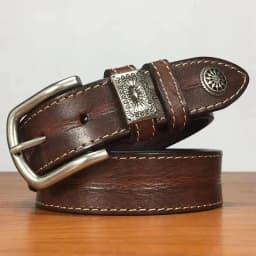 Full Grain Leather Belts Waistband for Male Fashion Men Cow Leather Belt Black/Coffee Width:3.4cm Length:105-125cm