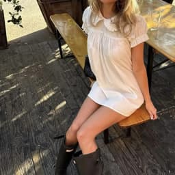 Women Y2k Fairy Babydoll Short Dress Doll Collar Bubble Puff Sleeve Cute Mini Dress Teen Girl Preppy Sundress Beachwear