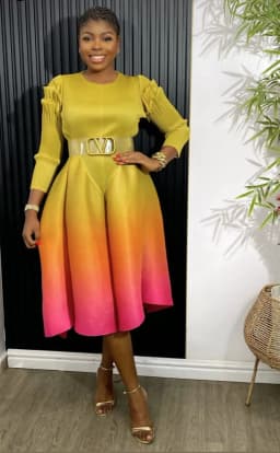 2024 Miyake Dress New Three House Pleated Loose Round Neck Long Sleeved Tapered Hem Fluffy Vestid  Women De Fiesta Pedreriaos
