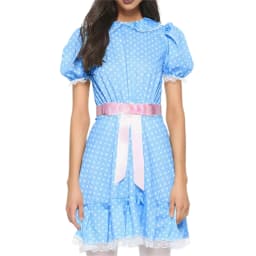 Halloween Creepy Grady Twins Costume for Women Blue Babydoll Dress Cosplay Costume Halloween Fancy Dress Y2k Party Wear
