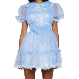 Halloween Creepy Grady Twins Costume for Women Blue Babydoll Dress Cosplay Costume Halloween Fancy Dress Y2k Party Wear