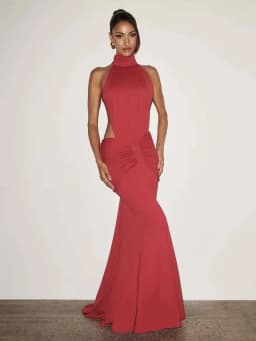 Townlike Ribbon Pleated Slim Bodycon Maxi Long Dress Women Halter 2026 Spring Summer Dress Backless Nightclub Sexy Party Dresses