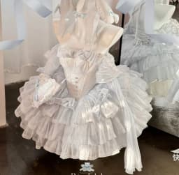 New Girls Birthday Lolita Dress 2026 Spring and Summer Women's Tube Top Satin Bowknot Slim Pettiskirt Short Mini Party Dress