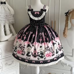 Sweetheart Lolita Sakura Rabbit Story full Lolita dress schoolgirl cute jsk summer dress women Slight Strech