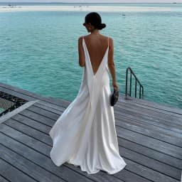 Sexy Women Dress Hollow Sleeveless Deep V Neck Big Backless Hip Package Long Dresses Elegant Summer New Beach Holiday Robes Lady