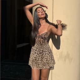 MUJER 2026 Tulle Mini Dress Woman Leopard Print Slip Dress Women Sexy Backless Short Dresses for Women Draped Party Dresses