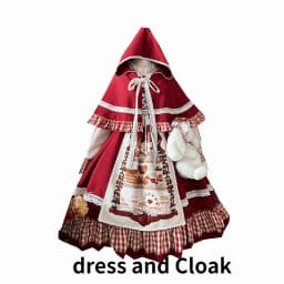 KOSAHIKI Christmas Lolita Dress Kawaii Women New Year 2026 Sweet Lace Ruffle Patchwork Puff Long Sleeve Red Princess Plaid