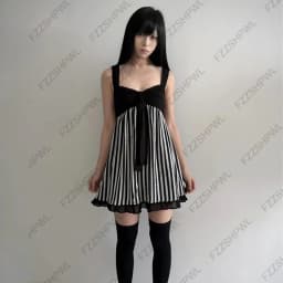 Women Y2K Dress Vintage vibe Harajuku Punk Square Neck Long sleeve Frock Subculture Streetwear A-line skirt 2000S Grunge Gothic