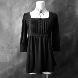 Women Y2K Dress Vintage vibe Harajuku Punk Square Neck Long sleeve Frock Subculture Streetwear A-line skirt 2000S Grunge Gothic