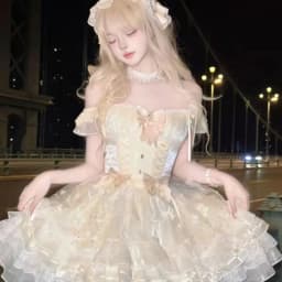 Sweet Princess Lolita Elegant Woman Party Dress Y2k Chic Bow Fairy Vintage Dress Slim Flower Lace Retro Outfits Japanese Summer