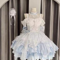 Sweet Princess Lolita Elegant Woman Party Dress Y2k Chic Bow Fairy Vintage Dress Slim Flower Lace Retro Outfits Japanese Summer