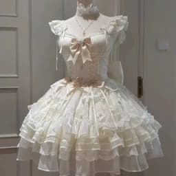 Sweet Princess Lolita Elegant Woman Party Dress Y2k Chic Bow Fairy Vintage Dress Slim Flower Lace Retro Outfits Japanese Summer