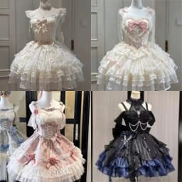 Sweet Princess Lolita Elegant Woman Party Dress Y2k Chic Bow Fairy Vintage Dress Slim Flower Lace Retro Outfits Japanese Summer