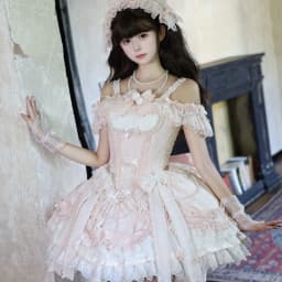 Pink Sweet Lolita Princess Dresses JSK Girl's Woman's Slim-Fit Elegant Lace Bow Tail Birthday Dress Y2k Ballet Style Mini Dress