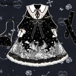 Vintage Y2K Vestidos De Mujer Japanese Woman Dress Lolita Robe Fashion Big Swing Black Robe Ruffles Bow Gothic Party Dresses