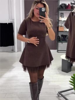 Summer Black Casual Dress Women's New Round Neck Short Sleeve Hot Diamond Slim Fit Lace Dress Holiday Party Mini Dresses Robe
