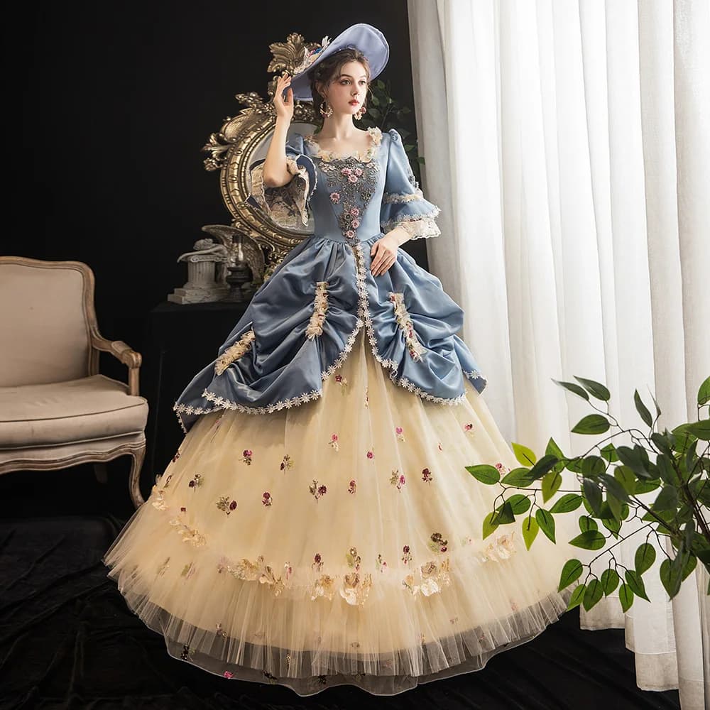 Victorian Masquerade Dresses for Women, Renaissance Dress, 18th Century, Baroque Rococo Marie Antoinette, Historical Clothing