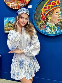Casual Print Mini Dress Women Loose O Neck Long Sleeves Belt Lace Vestidos Female 2025 Summer Fashion Chic Ruffles Dresses