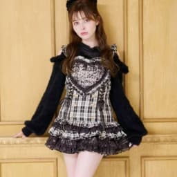 Japanese Style Lolita Dress Set Women Vintage Sweet Lace Embroidery Bow Plaid Strap Dresses Harajuku Y2k Ruffle Mini Cake Skirts