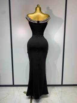 Women Sexy Off Shoulder Shinning Diamond Bodycon Long Bandage Dresses Elegant Evening Party Birthday Cocktail Wedding Gowns