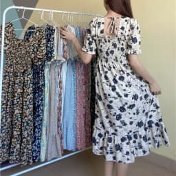 Spring Summer Elastic Waist Chiffon Dress Women Casual Dresses Fashion Female  Vestidos Short Sleeve Pleated A-line Dresses