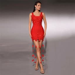 New Arrival Women Summer Fashion 3D Flowers Tassel Mini Bodycon Bandage Sleeveless Casual Party Dress