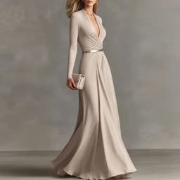 Elegant Sexy Deep V Neck Slim Maxi Dress Women Long Sleeve Ruched Waist Formal Gown Spring Casual Solid Sashes Boho Long Dresses