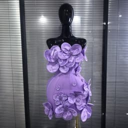 5 Colors Women Sexy Strapless Shining Diamond Flowers Bodycon Mini Bandage Dress Birthday Party Celebrate Cocktail Outfit