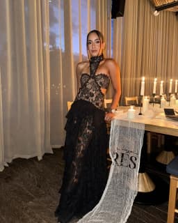 Elegant White Lace Patchwork Dress Women Sexy Sleeveless A-line Ruffled Hem Floral Hollow Out Evening Gown Vacation Lady Dress