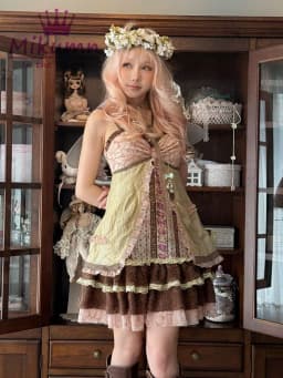 Mikumn Harajuku Summer Women Floral Print Halter Dress Japanese Y2k Vintage Lace Patchwork Sleeveless A Line Strap Mini Dresses