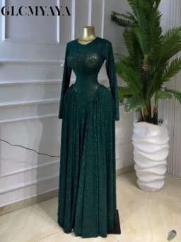 CM.YAYA Women O-neck Long Sleeve Big Swing A-line Maxi Dress 2026 Evening Sexy Parties Education Vacation Long Dresses Vestidos