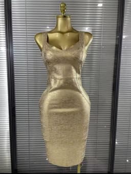 Brand New 2025 Women Bodycon Bandage Dress Sexy Bronzing Silver Celebrity Fashion High Street Evening Party Dress Vestido