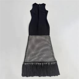 2025 New Women Sleeveless Bandage Dress Sexy Beading Tassels Clothes Club Party Elegant Dresses