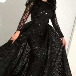 New Style Women's Clothing Dress Amazon Independent Station Long Sleeve Gold Sprinkling Long Dress Wedding Dress
