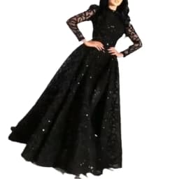 New Style Women's Clothing Dress Amazon Independent Station Long Sleeve Gold Sprinkling Long Dress Wedding Dress