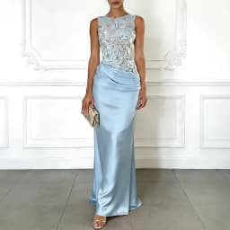Pretty Women Pink Evening Dresses Luxury O-Neck Sleeveless Floor Length Appliques Long Dress Special Occasion Prom Gowns Vestido