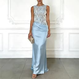 Pretty Women Pink Evening Dresses Luxury O-Neck Sleeveless Floor Length Appliques Long Dress Special Occasion Prom Gowns Vestido