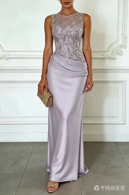 Pretty Women Pink Evening Dresses Luxury O-Neck Sleeveless Floor Length Appliques Long Dress Special Occasion Prom Gowns Vestido