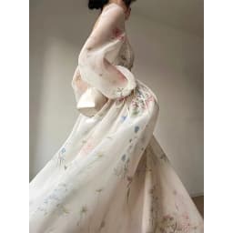 Vintage Floral Midi Dress Women Elegant Party Square Collar Dresses Summer Beach Fairy Korean Long Sleeve Bodycon Vestidos New