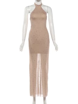 Kliou Sexy Fashion Dress Woman Fake Diamond Decoration o-Neck Off Shoulder High Waist Midnight Prom Party Elegant Long Bodycon