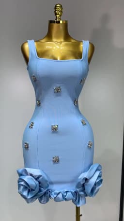 Women Sexy Square Collar Sparkly Rhinestone Bodycon Mini Bandage Dress Celebrate Evening Party Elegant Luxury Birthday Dress