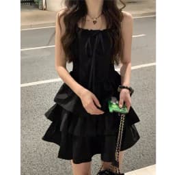 Elegant Black Strapless Dress Women's Summer New Arrival Base Layer Beautiful Dress U-Neckline A-Line Skirt Ultra Short